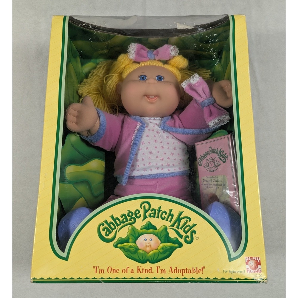 NEW Cabbage Patch Kids Doll Noemi Juliet 2004 Play Along‎ Blonde Blue Eyes